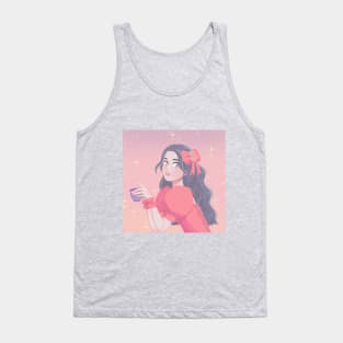 Lolita pink girl cute kawaii Tank Top